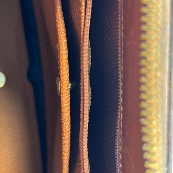 Dooney Bourke Women's Leather Satchel Bag Brown Black Pebbled Crossbody Purse - Picture 4 of 5